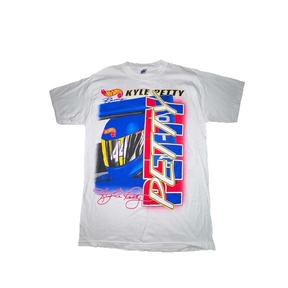 Vintage 90s Kyle Petty Hot Wheels Nascar Racing T Shirt AOP Size Large L